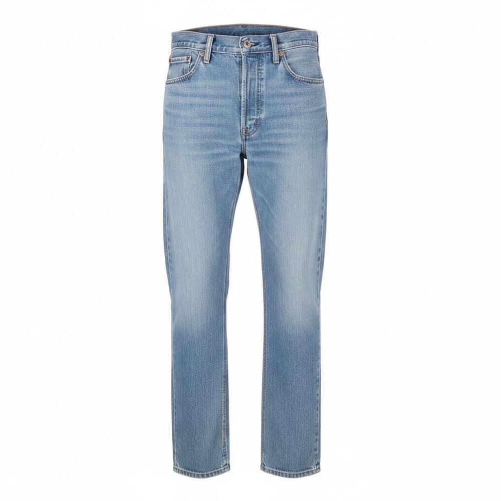 Levis 505 Jeans Mens 38x30 Light Wash Blue Denim Regular Fit Straight Leg